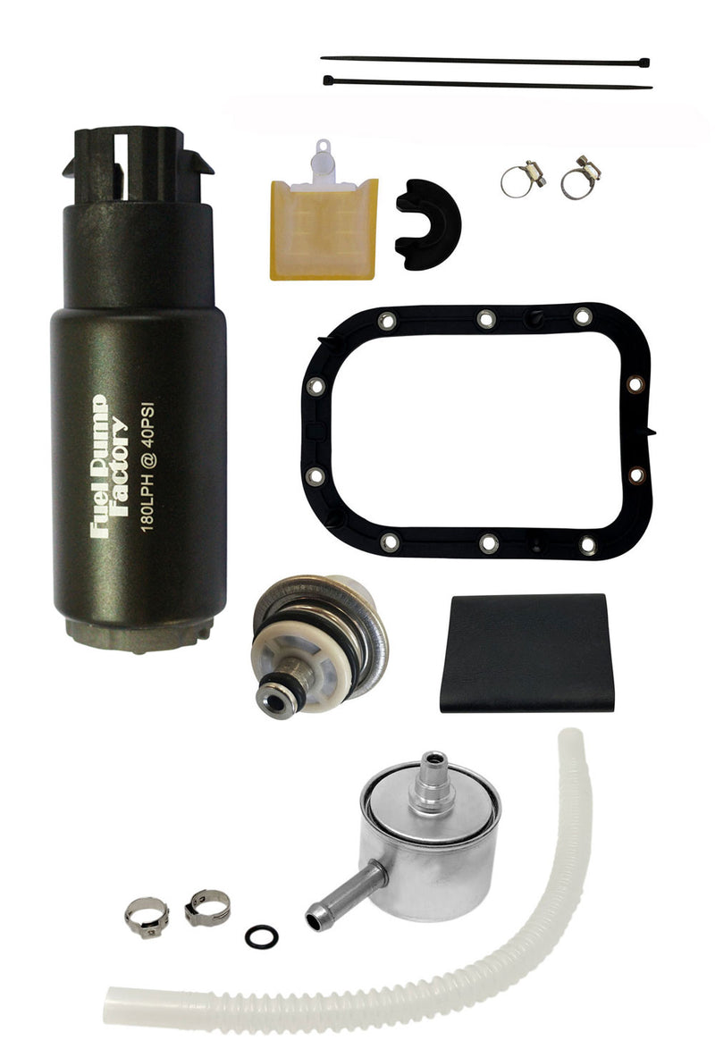 FPF 180 LPH Fuel Pump W/Regulator & Seal For 01-07 Harley Davidson Harley Softail / Deluxe / Fat Boy / Heritage / Night Train / Springer with fuel filter